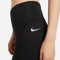 Nike Women's Epic Fast Mid-Rise Pocket Leggings (010 - Black/Reflective Silver) -Nike Store 0032F514 DCD6 466D 8CB7 DF240F264E84