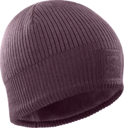 Salomon Logo Beanie (Winetasting/Mauve Wine)
