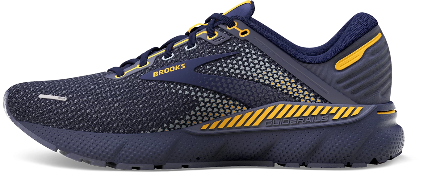 BROOKS Men’s Adrenaline GTS 22 (438 - Peacoat/Grey/Sunflower) 4 BROOKS Men’s Adrenaline GTS 22 (438 - Peacoat/Grey/Sunflower) - Image 2