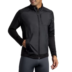 BROOKS Men’s Fusion Hybrid Jacket (001 - Black) -Nike Store 211299 001 ma fusion hybrid jacket mens running jacket
