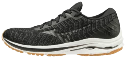 Mizuno Men’s Wave Rider 24 Waveknit (9098 - Black/Dark Shadow)