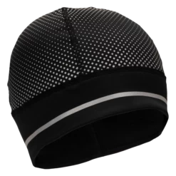 Nathan HyperNight Reflective Pony Tail Beanie (Black/Geo Print)