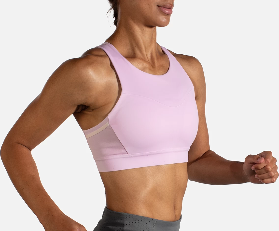 BROOKS Women's Drive 3 Pocket Run Bra (560 - Orchid Haze/Rosewater) 8 BROOKS Women's Drive 3 Pocket Run Bra (560 - Orchid Haze/Rosewater) - Image 6