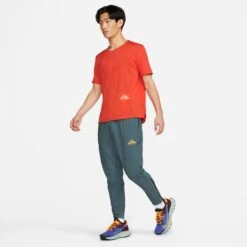 Nike Men’s DRI-FIT Rise 365 Trail Running Tee (634 - Habanero Red/Light Curry) -Nike Store 40287FC1 25EA 4A26 BA65 96F431E5F706
