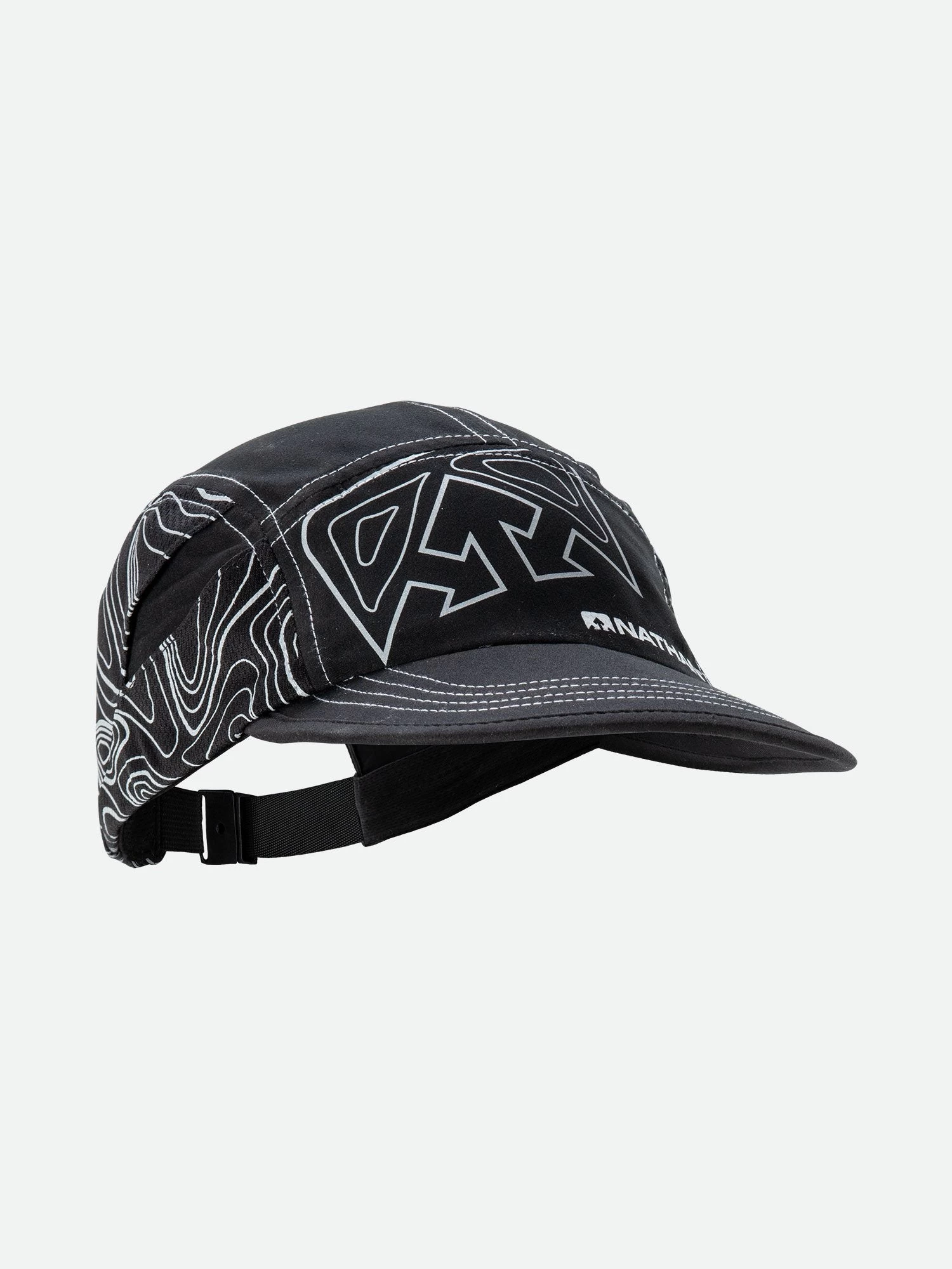 Nathan HyperNight Quick Stash Run Hat (White/Black/Vivid Blue) 3 Nathan HyperNight Quick Stash Run Hat (White/Black/Vivid Blue)