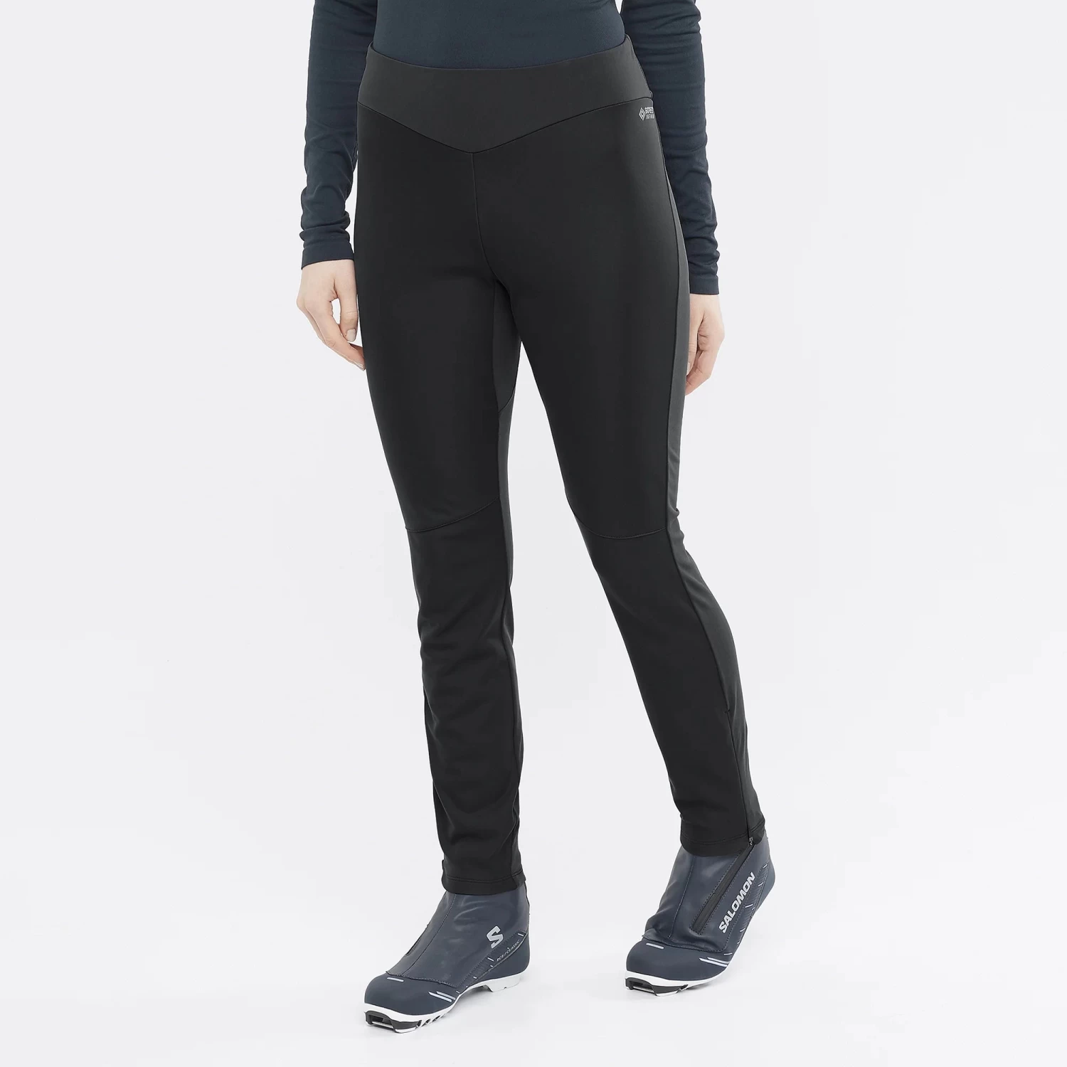 Salomon Women’s Gore-Tex Infinium Windstopper Tights (Deep Black) 4 Salomon Women’s Gore-Tex Infinium Windstopper Tights (Deep Black) - Image 2