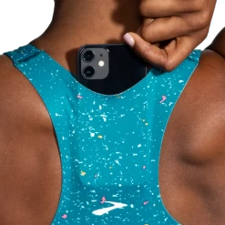 BROOKS Women's Drive 3 Pocket Run Bra (464 - Lagoon Speckle Print) -Nike Store 7112031A C9B7 46A1 BC34 EB99B06F0151