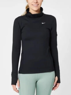 Nike Women’s Therma-Fit Pro Warm Scoop Neck Long Sleeve (010 - Black/Reflective Silver)