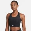 Nike Women's DRI-FIT Swoosh Sports Bra (010 - Black/Black/White) -Nike Store 7F333FEE E90B 4E44 B063 9ACDF820CAF9