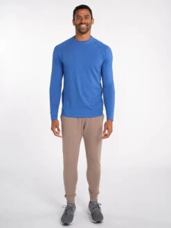 Men’s Carrollton Long Sleeve Fitness Tee (421 - Imperial Blue Heather) -Nike Store 887795BD DB7F 4195 8992 47E7315F2478
