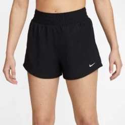 Nike Store 29 Nike Women’s DRI-FIT High Waisted 3”Brief Lined Short (010 - Black/Reflective Silver)