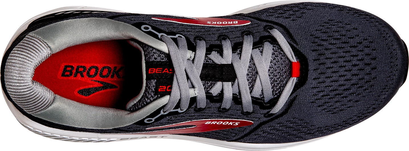 BROOKS Men's Beast '20 WIDE 2E (019 - Blackened Pearl/Black/Red) 6 BROOKS Men's Beast '20 WIDE 2E (019 - Blackened Pearl/Black/Red) - Image 4