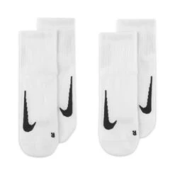 Nike Unisex Multiplier Running Ankle Socks (2 Pair) (100 - White/Black) -Nike Store AURORA SX7556 100 PHCYD001 2000