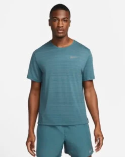 Nike Men's DRI-FIT Miler Short Sleeve (058 - Ash Green/Reflective Silver)