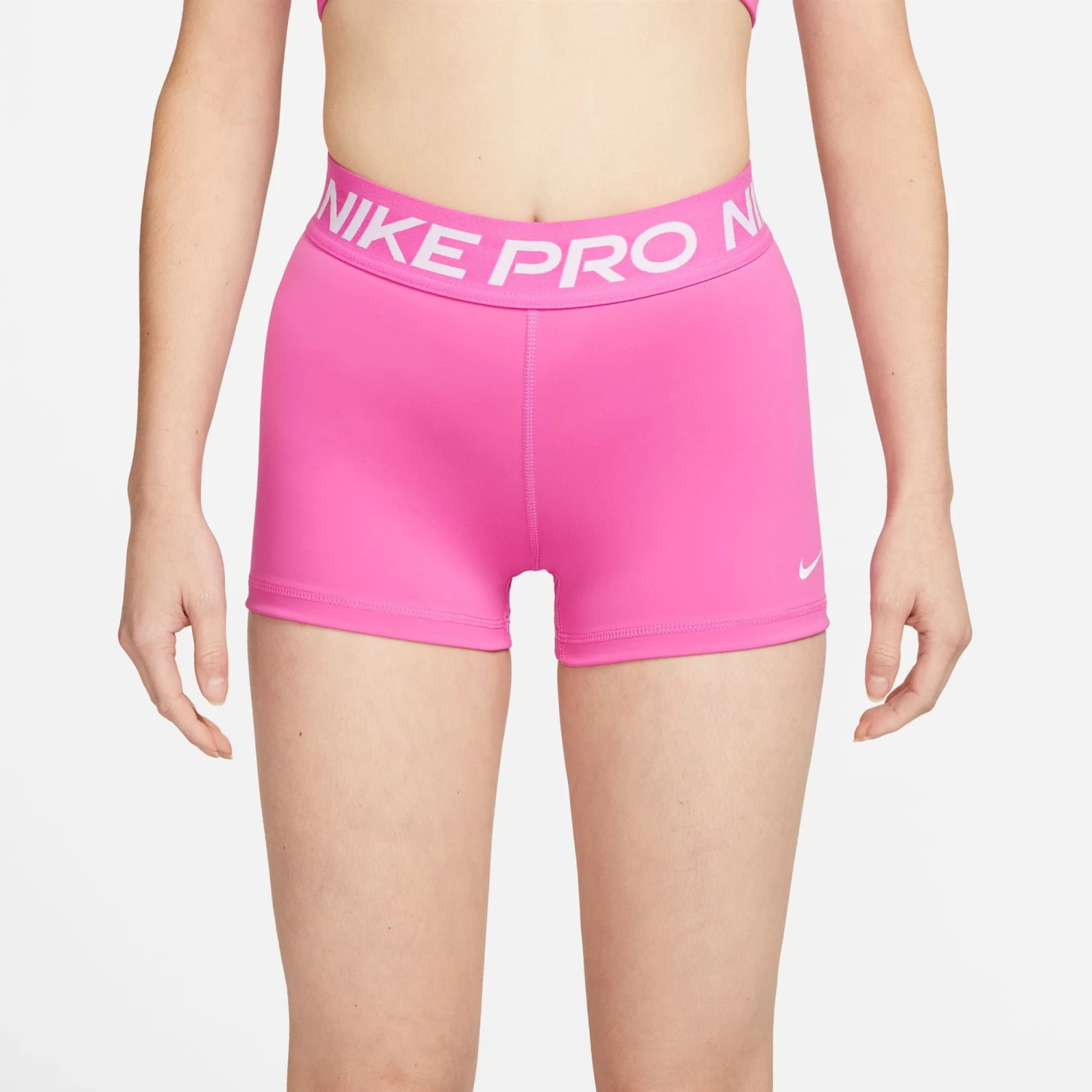 Nike Women's Pro 3" Shorts (624 - Active Fuchsia/White) 5 Nike Women's Pro 3" Shorts (624 - Active Fuchsia/White) - Image 3