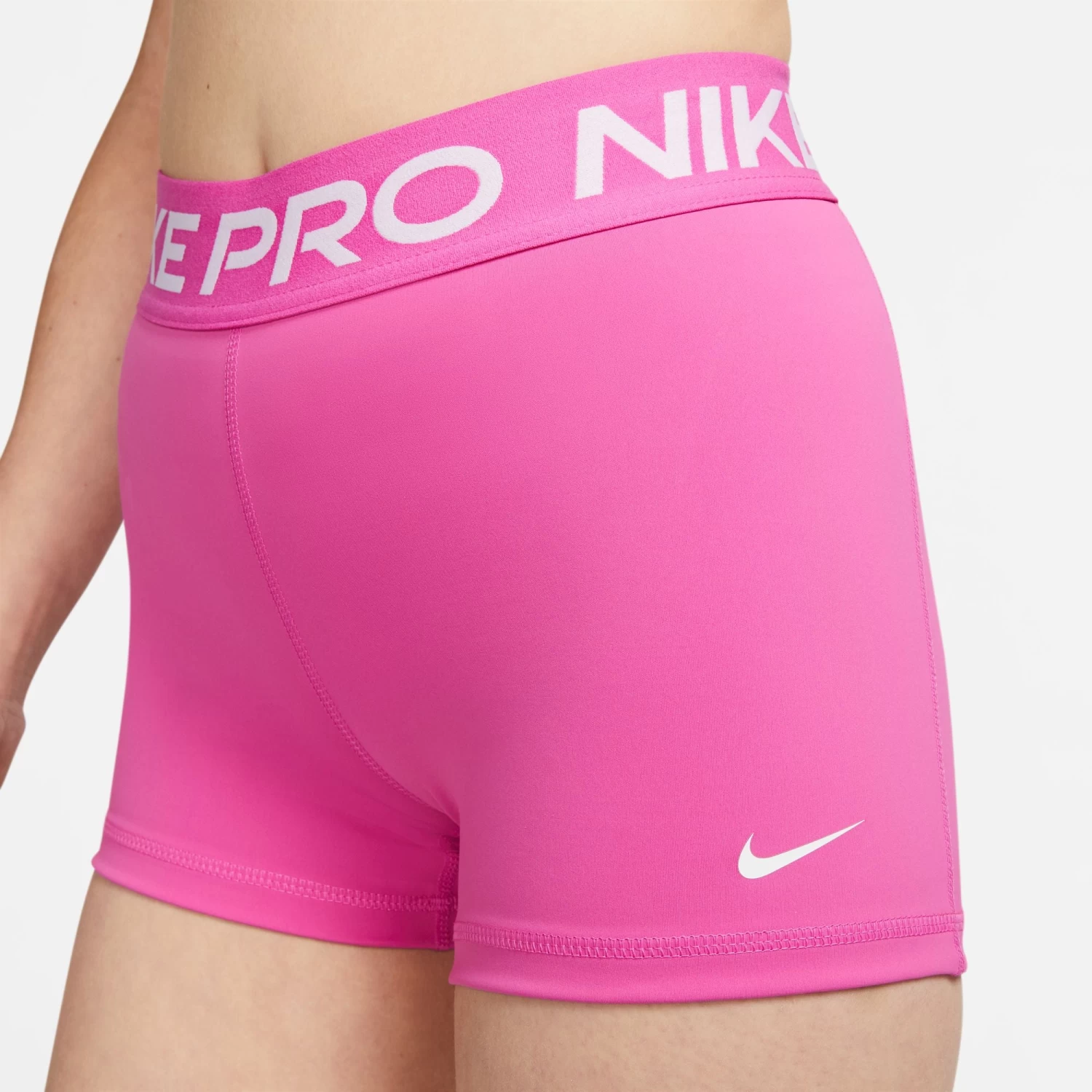 Nike Women's Pro 3" Shorts (624 - Active Fuchsia/White) 6 Nike Women's Pro 3" Shorts (624 - Active Fuchsia/White) - Image 4
