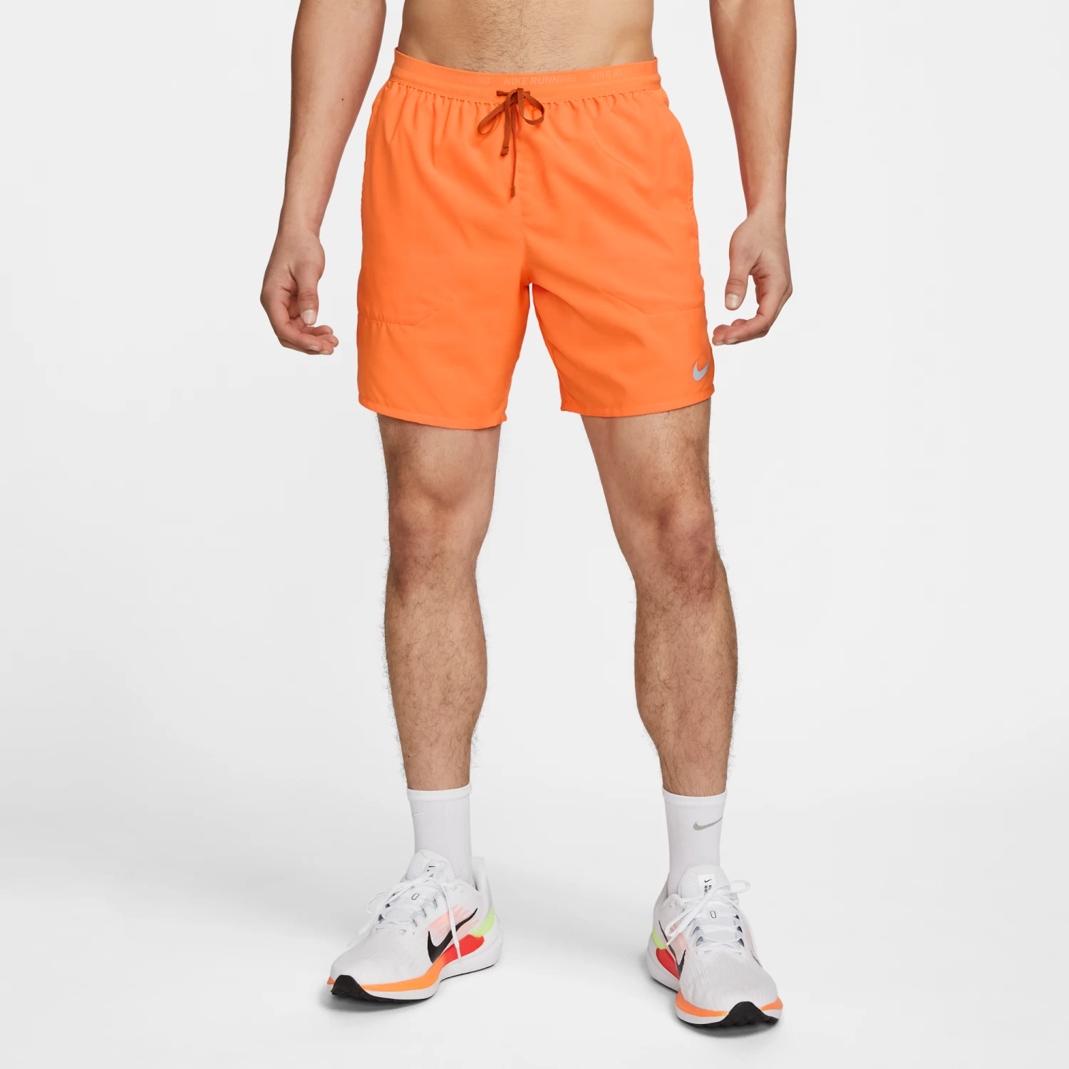 Nike Men's DRI-FIT Stride 7" Shorts (885 - Bright Mandarin/Reflective Silver) 3 Nike Men's DRI-FIT Stride 7" Shorts (885 - Bright Mandarin/Reflective Silver)