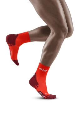 CEP Men's Ultralight Short Compression Socks (Lava)