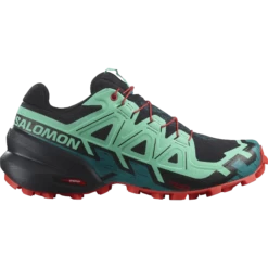 Salomon Women’s Speedcross 6 (Black/Biscay Green/Fiery Red)