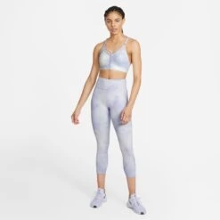 Nike Women's One Icon Clash Mid-Rise Crop Leggings (569 - Light Thistle/White) -Nike Store F237F130 4C2C 4026 9F93 291B50930ED8