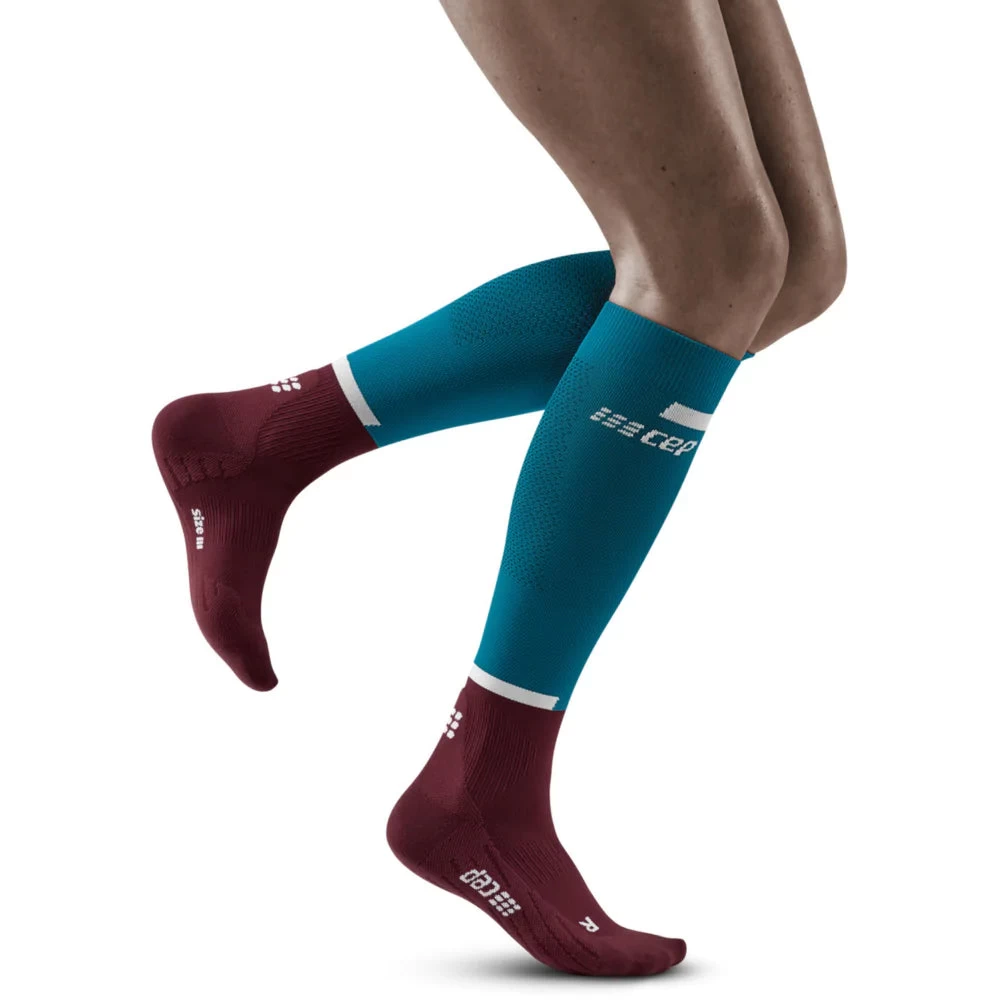 CEP Women's Run Tall Socks 4.0 (Petrol/Dark Red) 3 CEP Women's Run Tall Socks 4.0 (Petrol/Dark Red)
