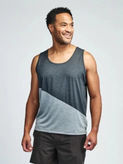 Recess Running Tank Blocked (Black Heather/Heather Grey)