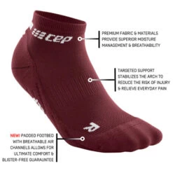 CEP Men's The Run Low Cut Socks 4.0 (Dark Red) -Nike Store The Run Low 4.0 darkred infographic 540x f309dbba af47 42d1 83e5 bacc7ffd8edf