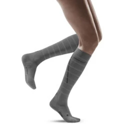 CEP Women's Reflective Compression Tall Socks (Grey)