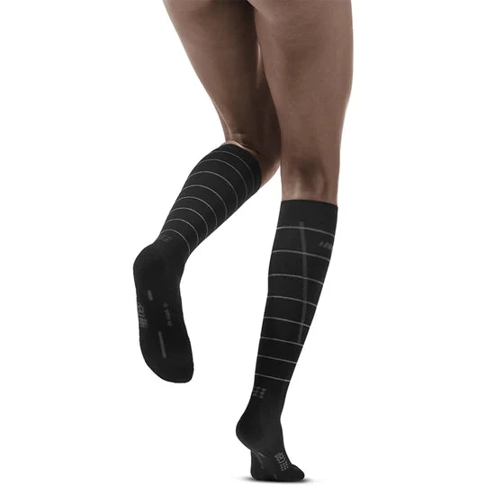 CEP Women's Reflective Compression Tall Socks (Black) 4 CEP Women's Reflective Compression Tall Socks (Black) - Image 2