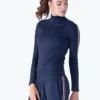 Women's Apres Turtleneck Sweater Stripe (493 - Classic Navy/Garnet) -Nike Store apres turtleCROPPED